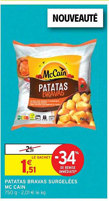 patatas bravas surgelées mc cain