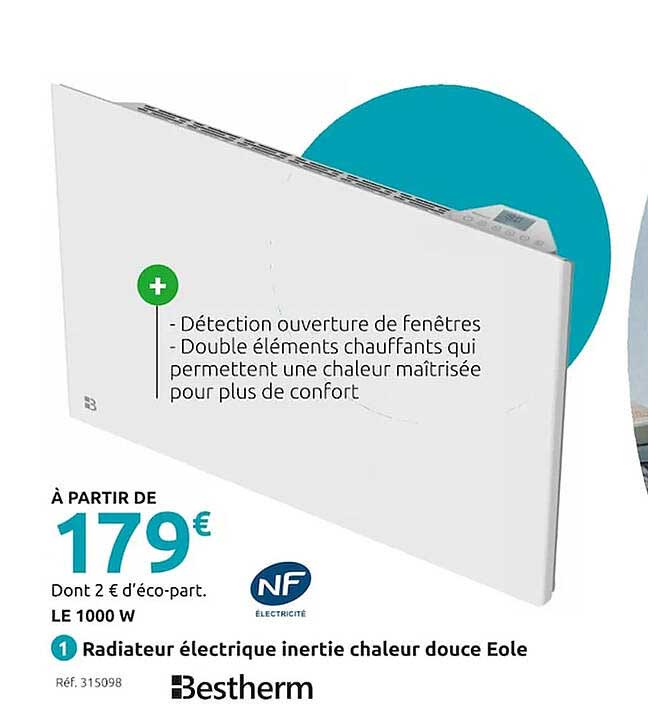 radiateur électrique inertie chaleur douce eole bestherm