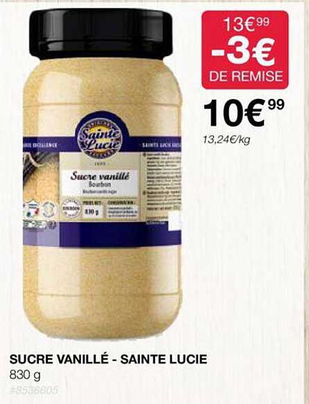sucre vanillé - sainte lucie