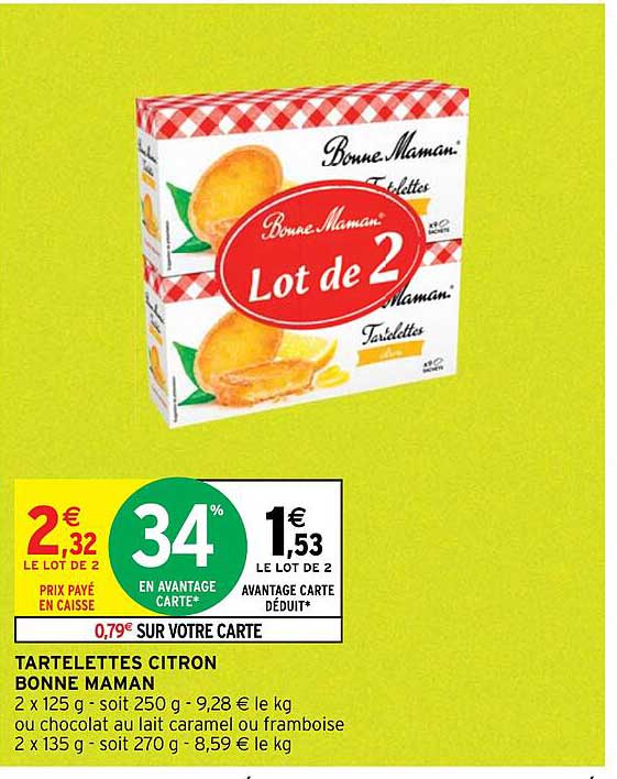 tartelettes citron bonne maman