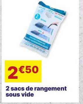 2 sacs de rangement sous vide