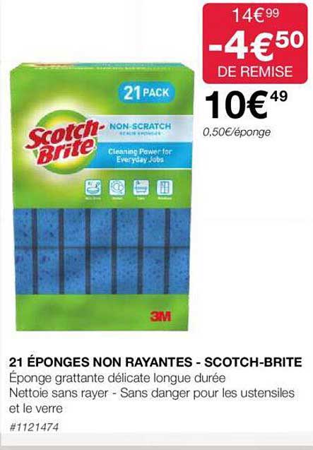 21 éponges Non Rayantes - Scotch-brite