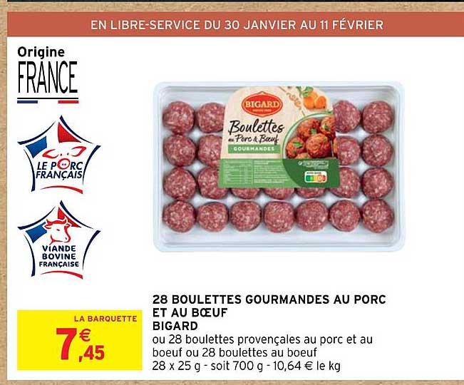28 Boulettes Gourmandes Au Porc Et Au Bœuf Bigard