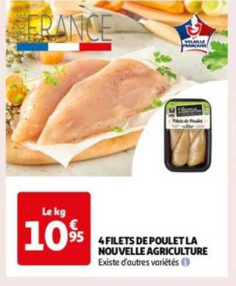 4 filets de poulet la nouvelle agriculture