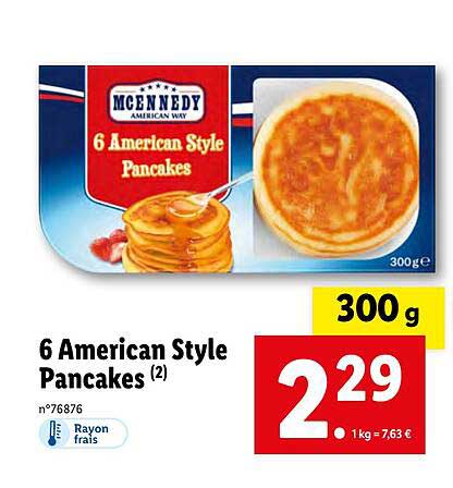 6 american style pancakes