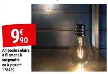 ampoule solaire à filament à suspendre ou à poser