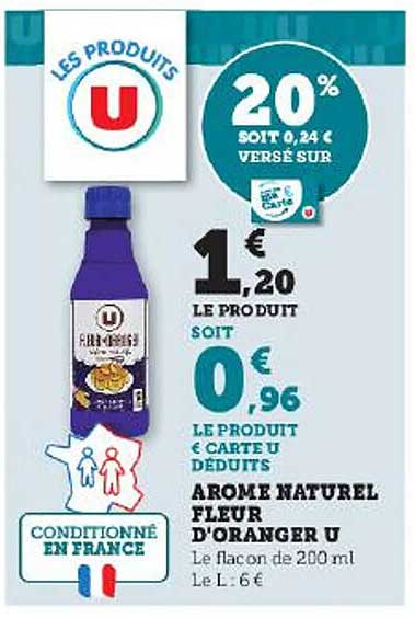 arôme naturel fleur d'oranger u