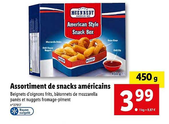 Assortiment De Snacks Américains Mcennedy