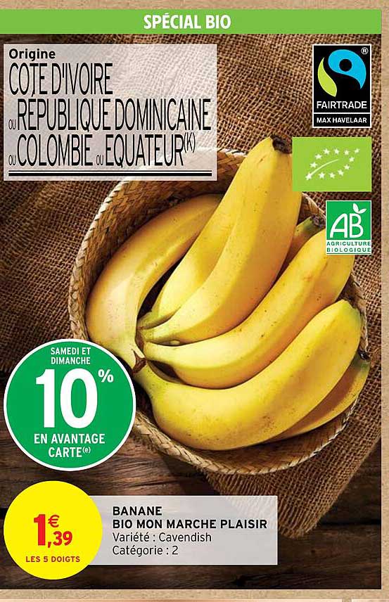 banane bio mon marché plaisir