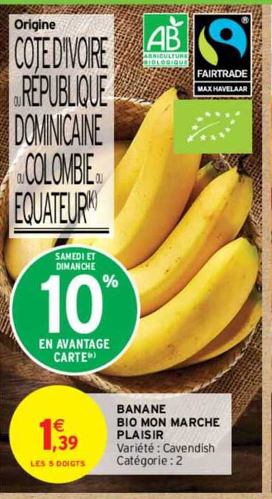 banane bio mon marché plaisir