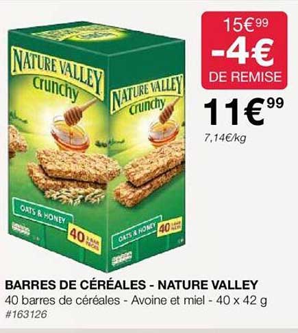 barres de céréales - nature valley