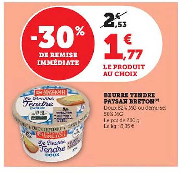 beurre tendre paysan breton