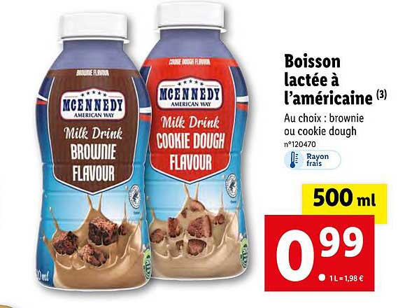 boisson lactée à l'américaine