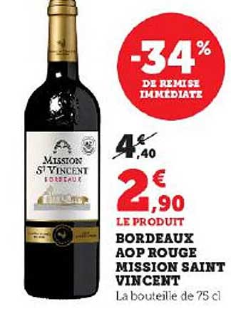 bordeaux aop rouge mission saint vincent