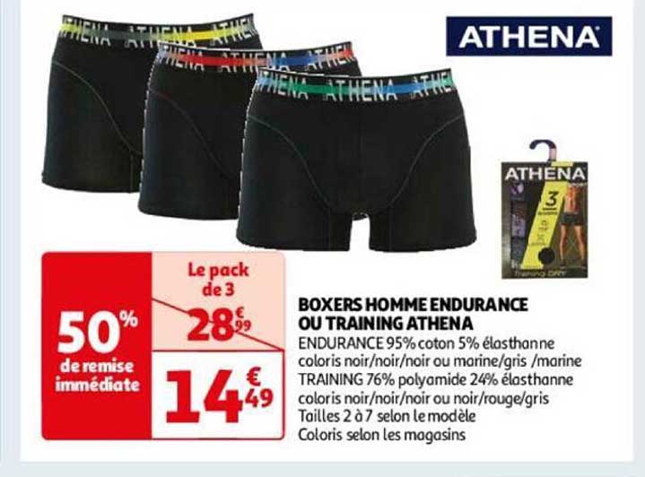 boxers homme endurance ou training athena