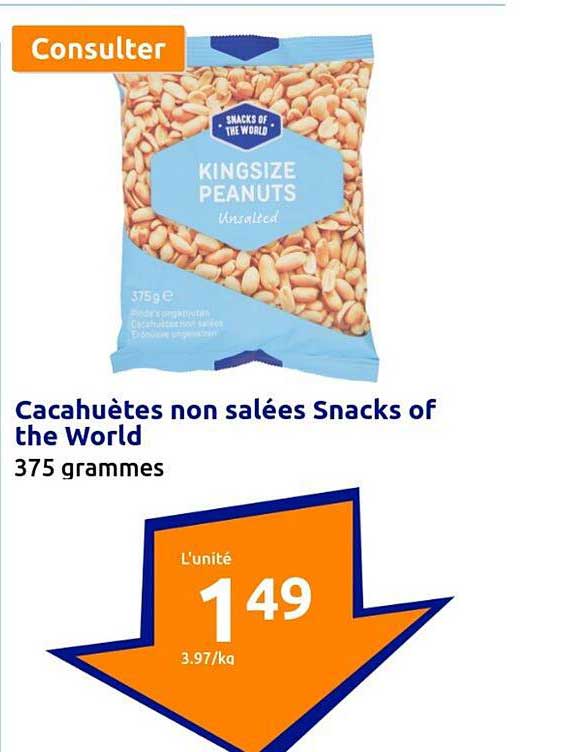 cacahuètes non salées snacks of the world