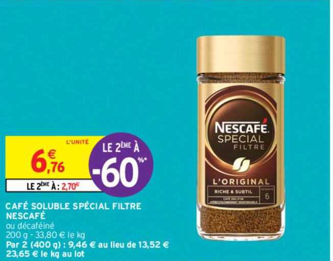Café Soluble Spécial Filtre Nescafé