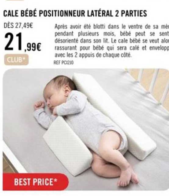cale bébé positioinneur latéral 2 parties