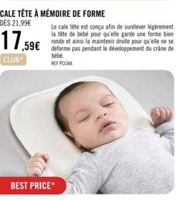 cale tête à mémoire de forme