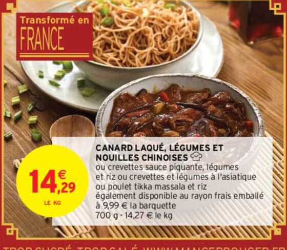 Canard Laqué, Légumes Et Nouilles Chinoises