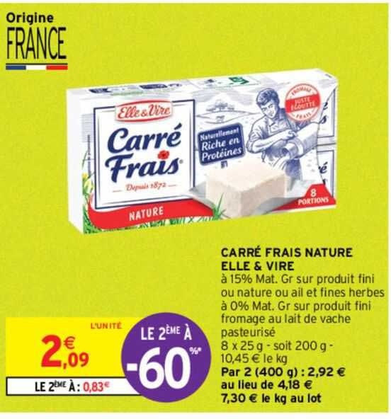 carré frais nature elle&vire