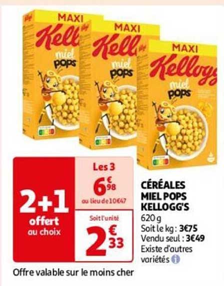céréales miel pops kellogg's