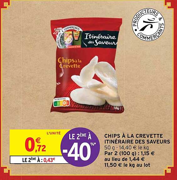 Chips à La Crevette Itinéraire Des Saveurs