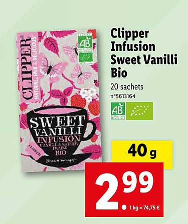 Clipper Infusion Sweet Vanilli Bio