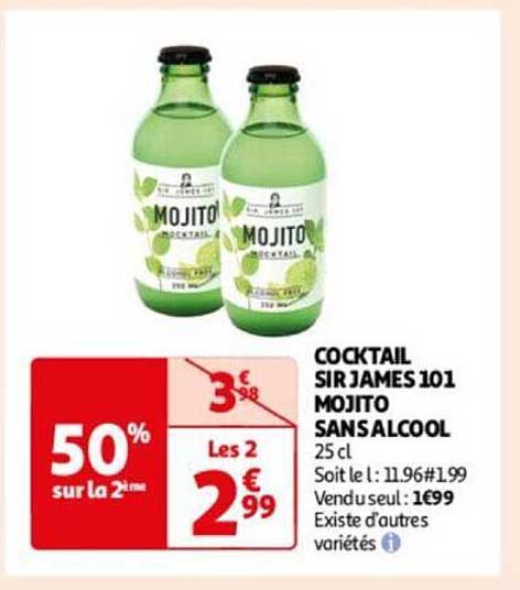 cocktail sir james 101 mojito sans alcool