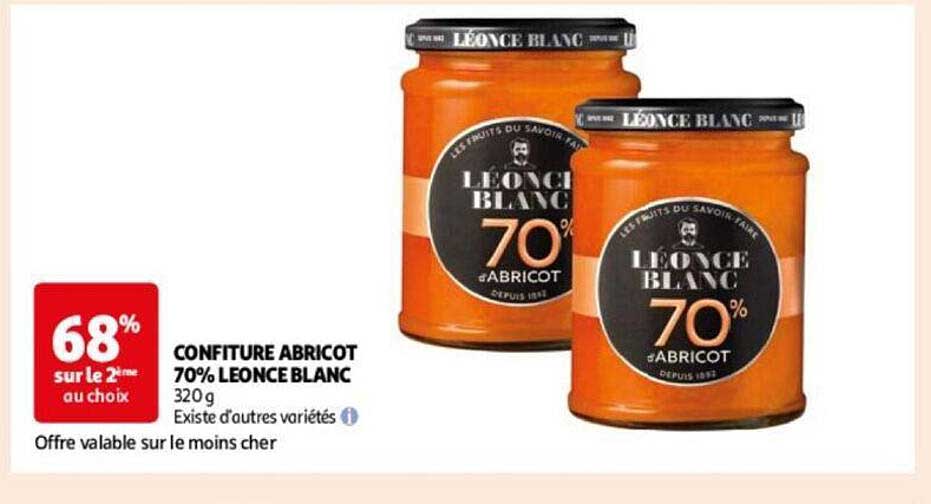 Confiture Abricot 70% Léonce Blanc