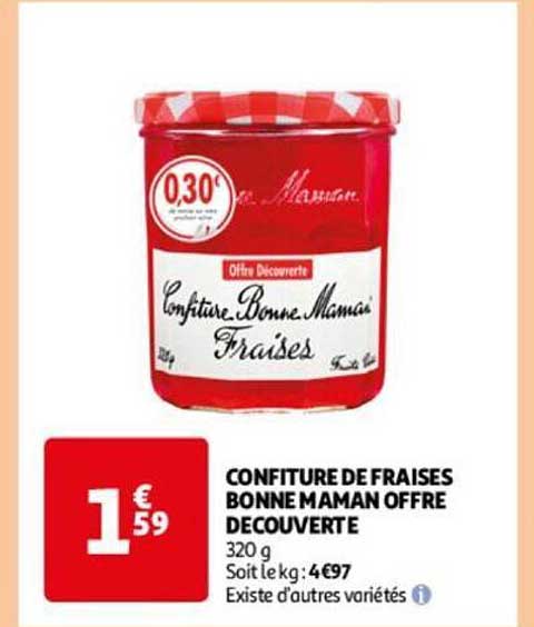 confiture de fraises bonne maman offre découverte