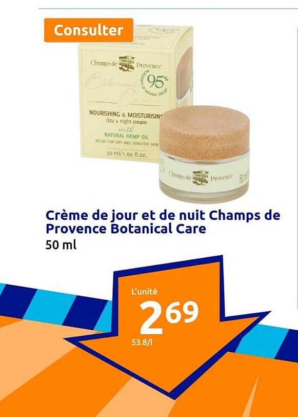 crème de jour et de nuit champs de provence botanical care