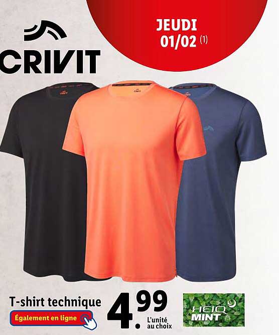 crivit t-shirt technique