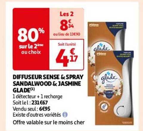 diffuseur sense & spray sandalwood & jasmine glade