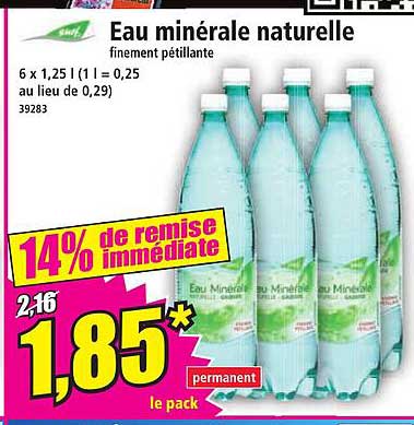 eau minérale naturelle finement pétillante surf