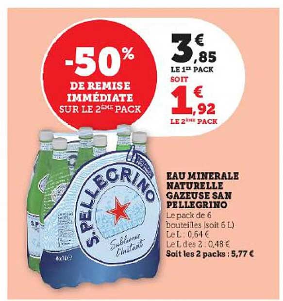 eau minérale naturelle gazeuse san pellegrino