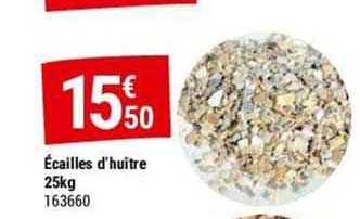 écailles d'huître 25 kg