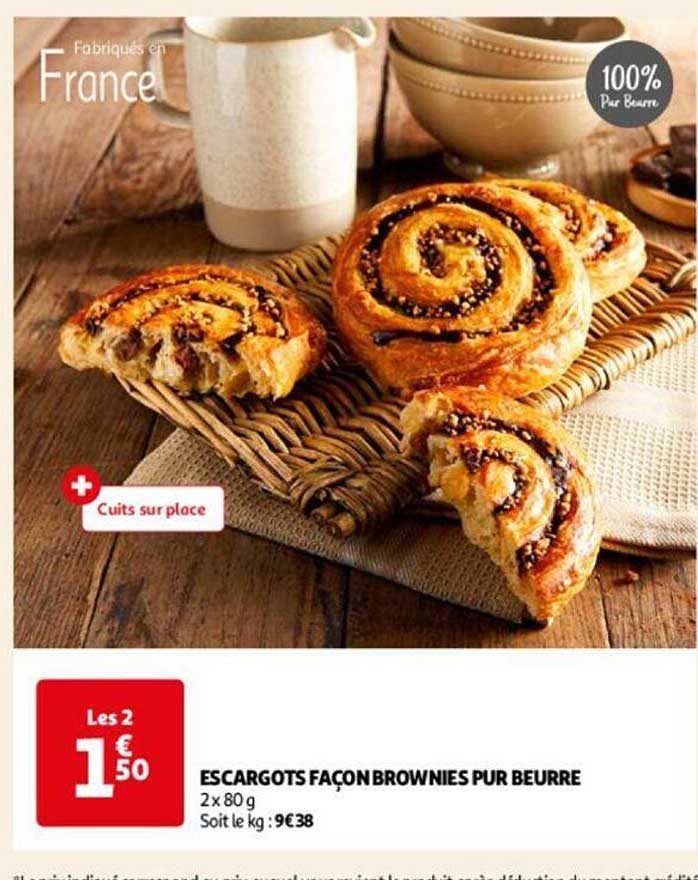escargots façon brownies pur beurre
