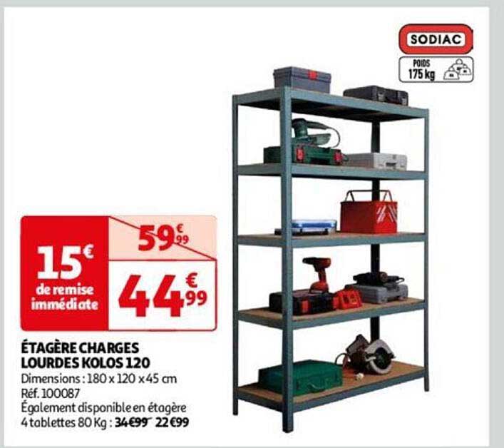 étagère charges lourdes kolos 120 sodiac