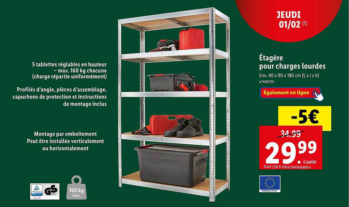 étagère pour charges lourdes
