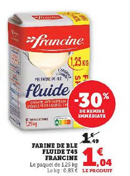 farine de blé fluide t45 francine