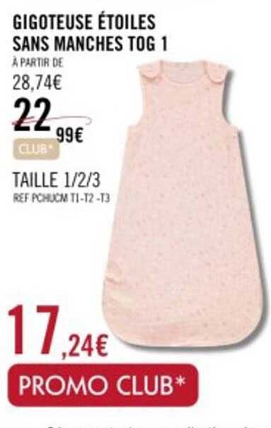 gigoteuse étoiles sans manches tog 1