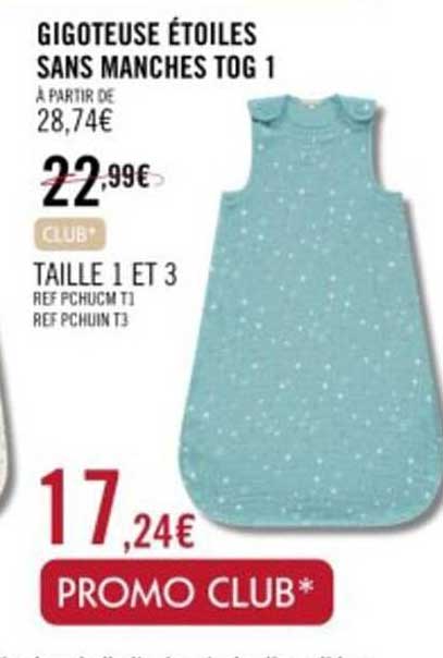 gigoteuse étoiles sans manches tog 1