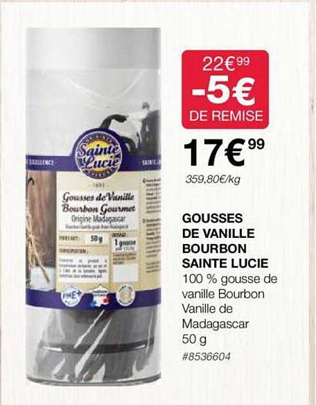 gousses de vanille bourbon sainte lucie