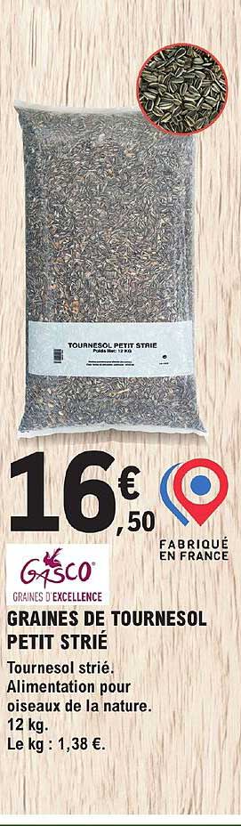 graines de tournesol petit strié gasco