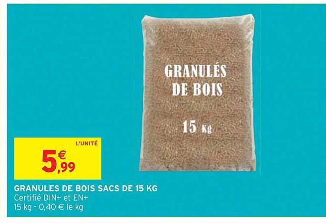Granules De Bois Sacs De 15 Kg