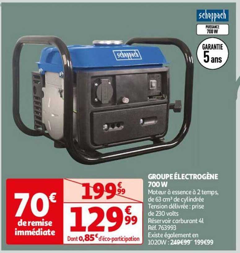 groupe électrogène 700 w scheppach