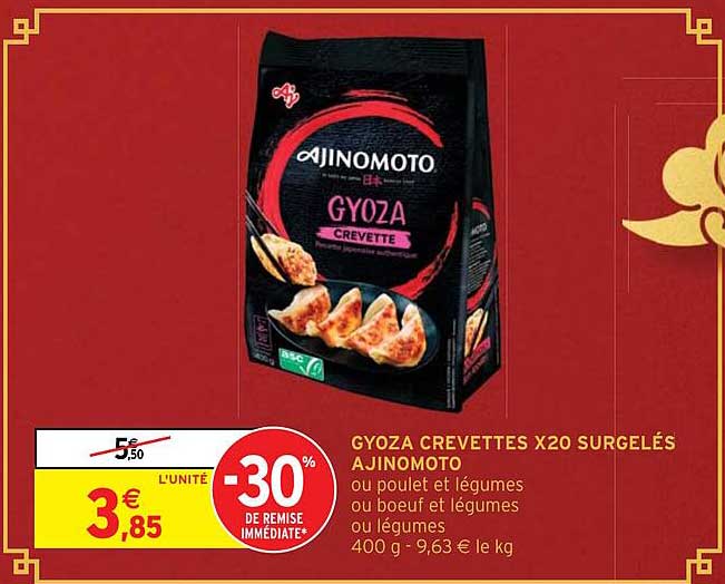 gyova crevettes x20 surgelés ajinomoto