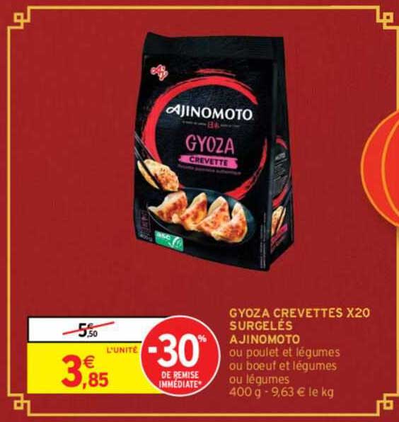 gyoza crevettes x20 surgelés ajinomoto