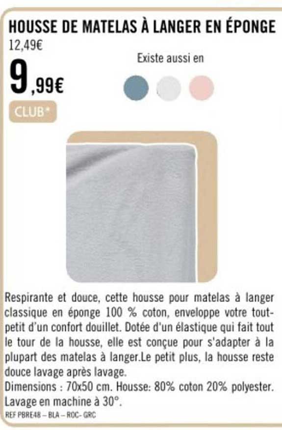 Housse De Matelas à Langer En éponge